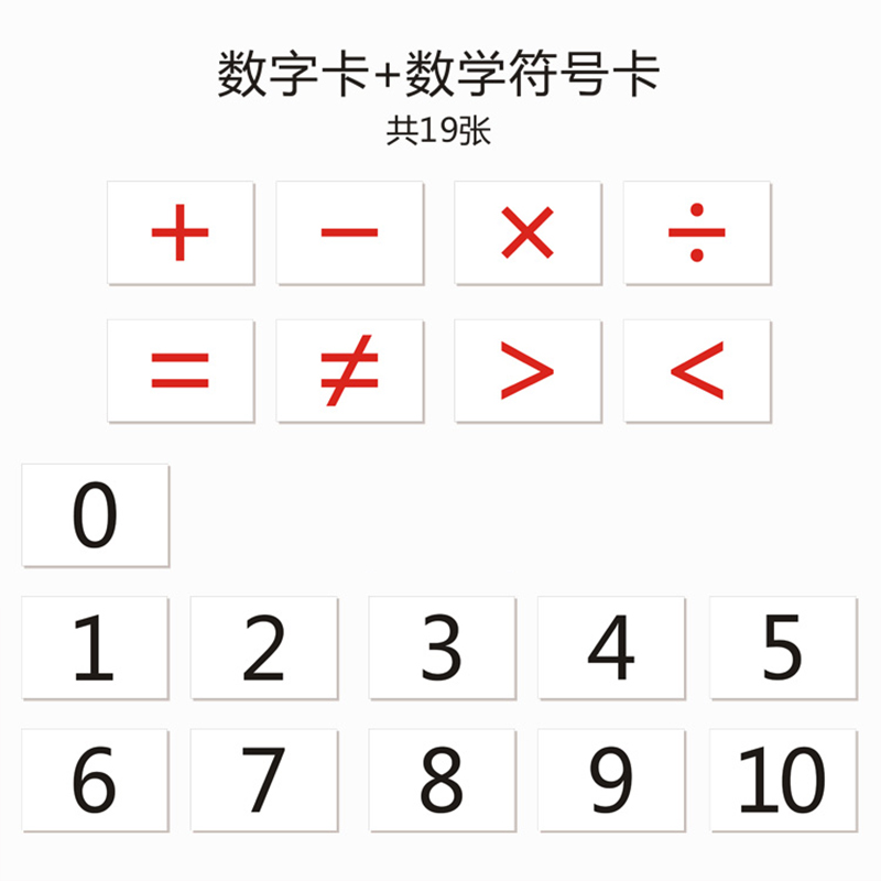 数字点数卡片宝宝早教认知符号卡自闭症儿童孤独症康复训练教具-图0