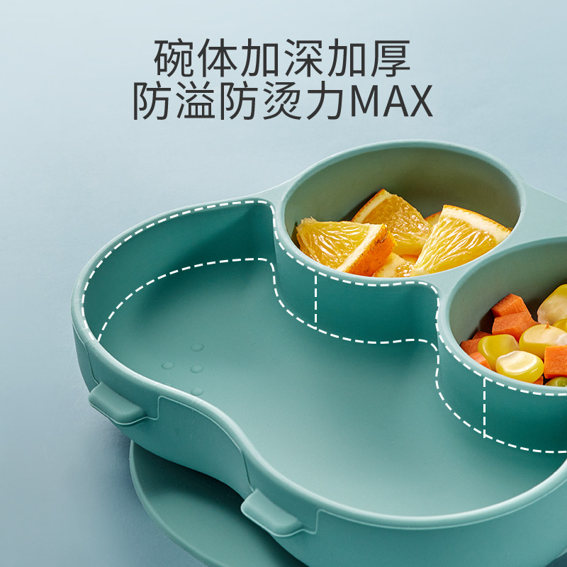 小袋鼠巴布宝宝吸盘式婴儿童餐盘 小袋鼠巴布儿童餐具