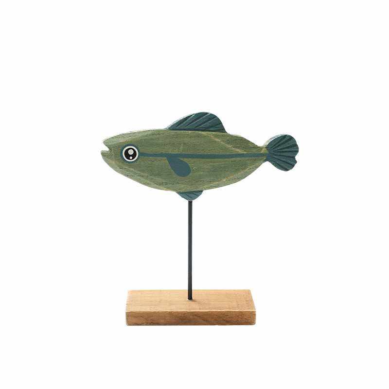 新款直销地中海风格手工制作创意木质小鱼桌面摆件样板房软装电视,淘宝优惠券,粉丝福利购,淘宝优惠卷