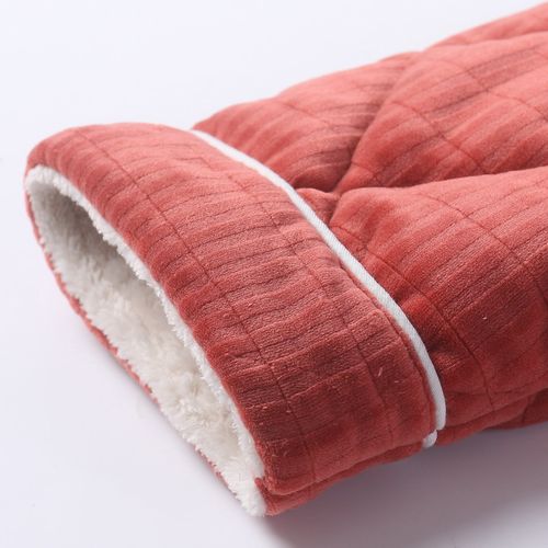 女士睡衣冬季珊瑚绒夹棉三层保暖加肥加大码胖mm200斤加厚家居服 - 图1