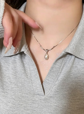 不致敏高保色珍珠吊坠项链女款