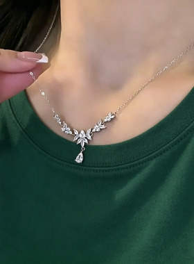 不致敏高保色轻奢小众锁骨链女