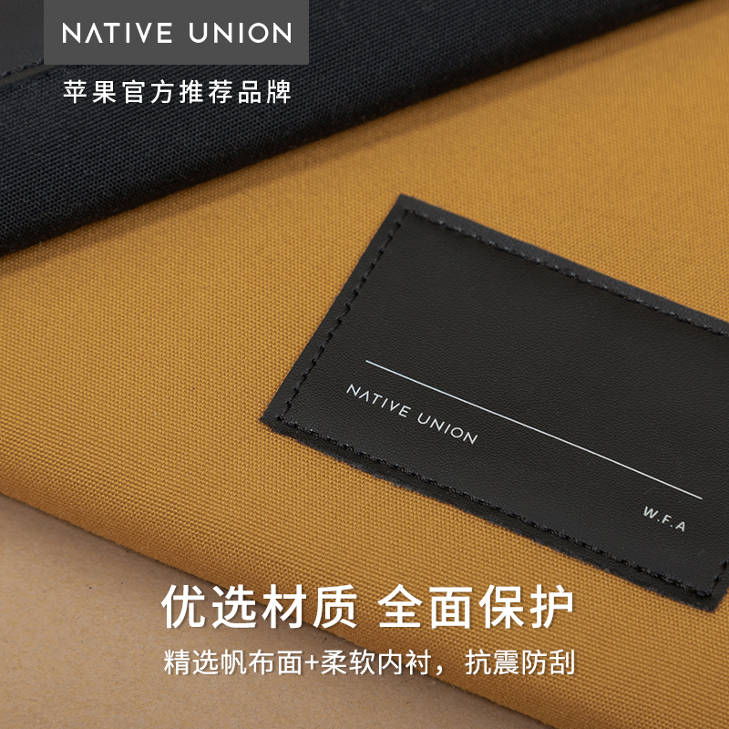 Native Union适用苹果MacBook内胆包Pro笔记本M2/M3电脑包Air轻薄stow保护套M3收纳13/14/15/16寸2024帆布男-图0