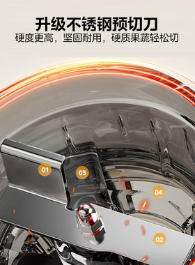 美的榨汁机家用全自动渣汁分离果汁机大口径易清洗料理原汁橙汁机