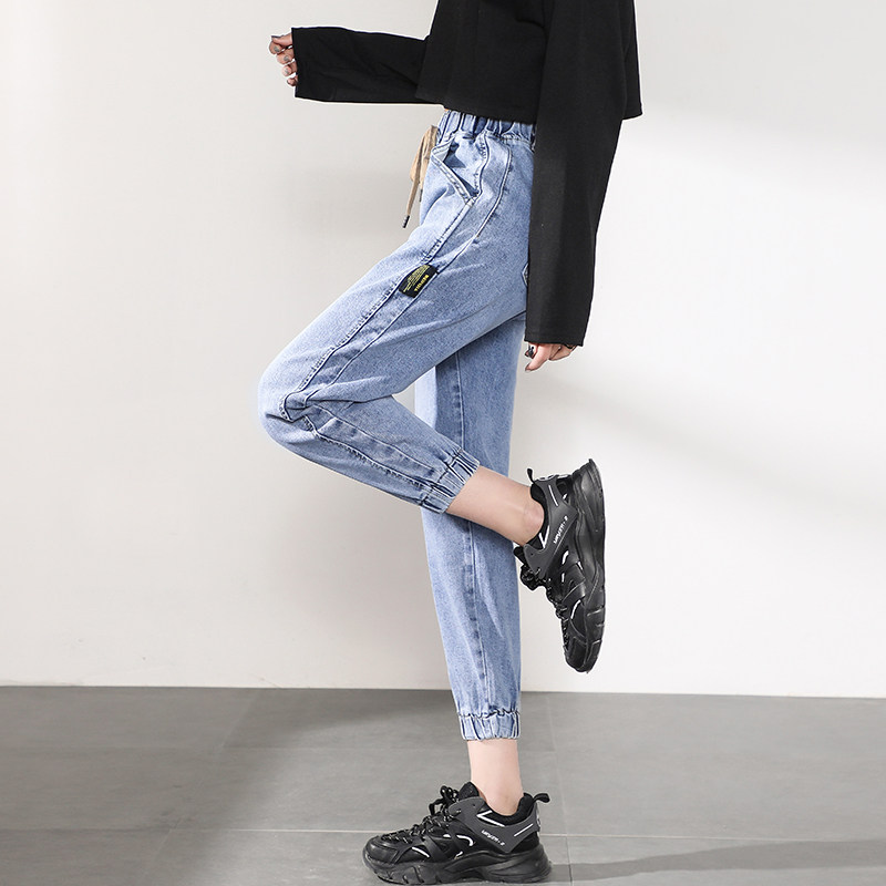 一米五矮个子女装春季装搭配牛仔裤 浅页牛仔裤