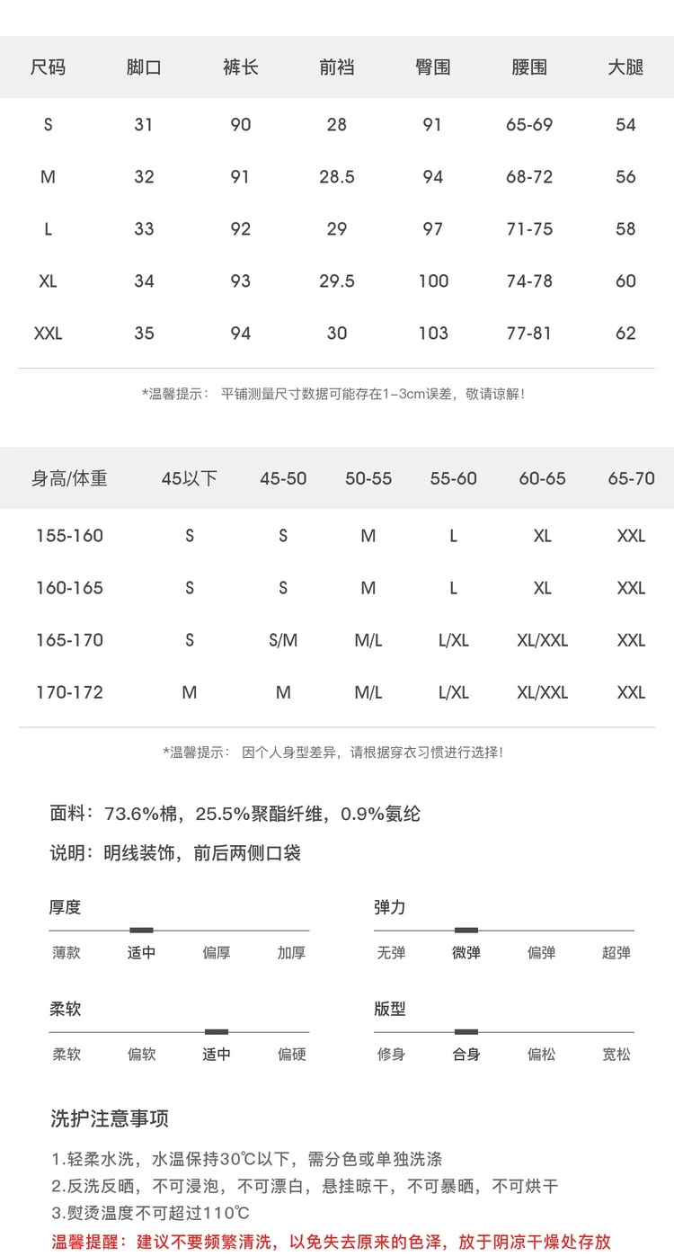 米家好品质 翻边穿莄时尚 复古水洗蓝 显瘦超百搭锥形牛仔裤24春 - 图3