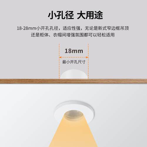 迷你led小射灯DC12V24V220V满天星嵌入式开孔18mm2.5cm牛眼酒柜灯 - 图1