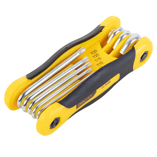 Deli bicycle repair folding hexagonal wrench