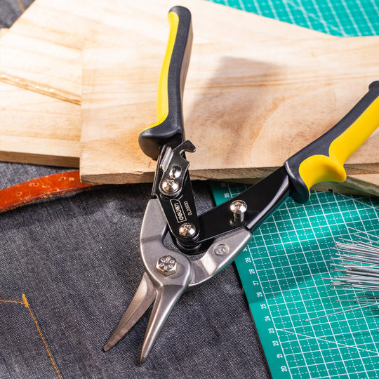 得力铁皮剪刀工业剪子多功能航空剪铁皮专用龙骨装修强力铝扣板剪