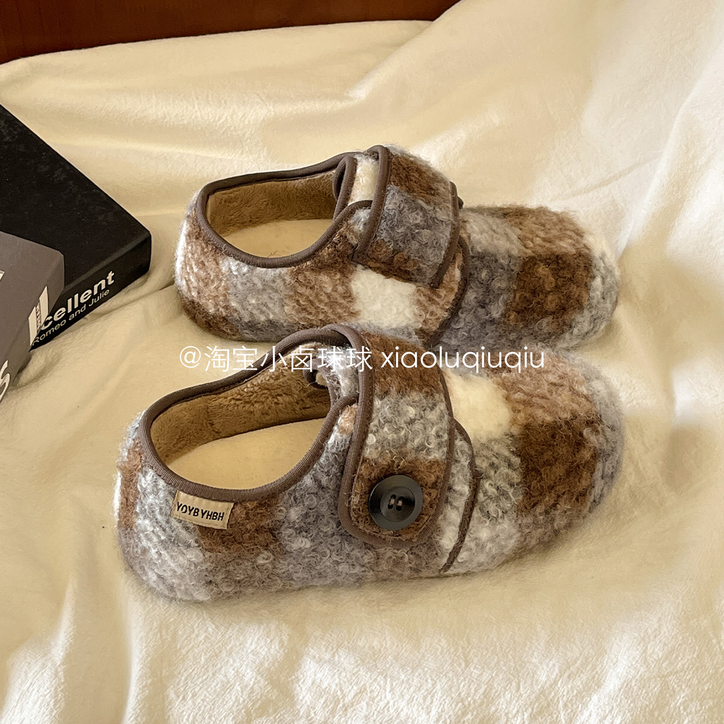 小卤球球勃肯鞋冬季加绒保暖休闲二棉鞋毛毛鞋子2025新款半拖鞋 - 图3