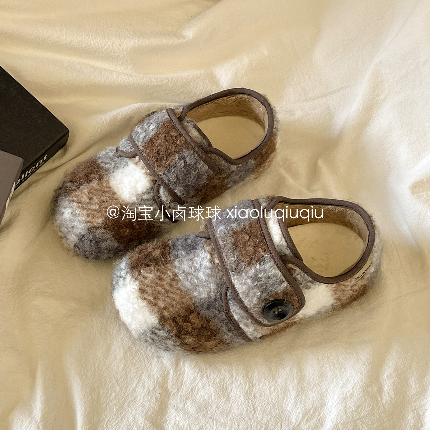 小卤球球勃肯鞋冬季加绒保暖休闲二棉鞋毛毛鞋子2025新款半拖鞋 - 图2