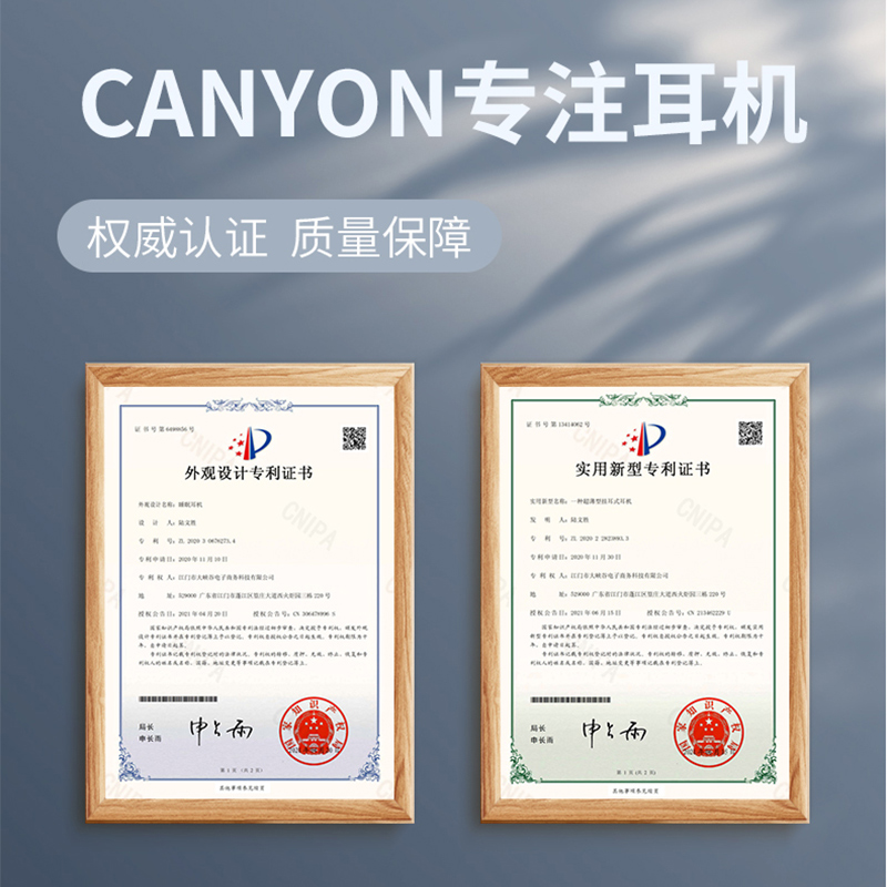 CANYON G3挂耳式有线耳机小巧头戴运动侧睡听书听课高音质不入耳