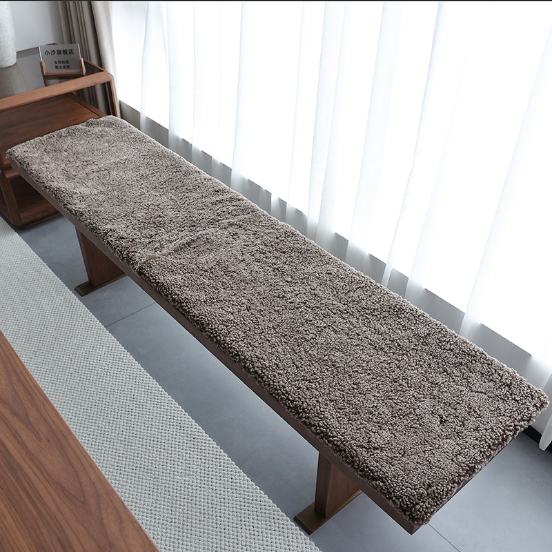 小沙卷花羊羔毛沙发垫羊毛椅垫地毯地垫长凳榻榻米飘窗垫可定制做,淘宝优惠券,粉丝福利购,淘宝优惠卷