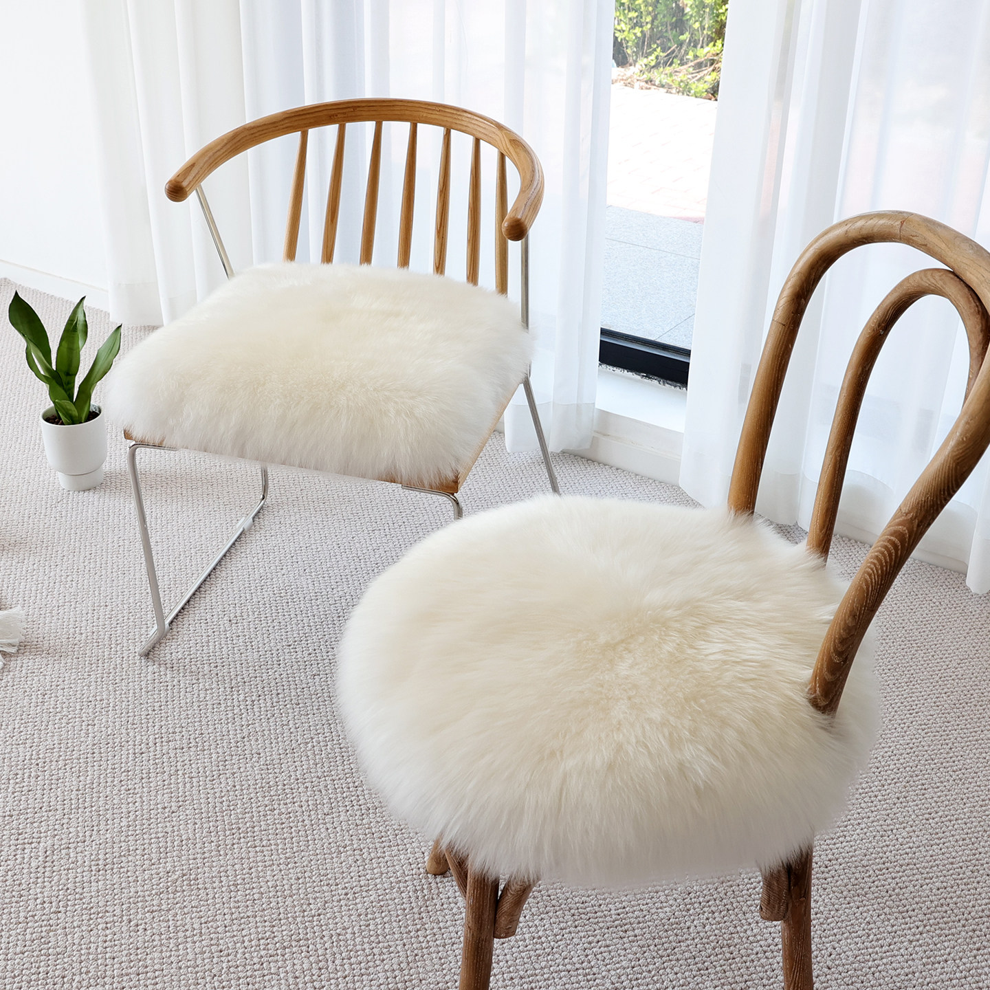 澳洲羊皮纯羊毛沙发垫纯羊毛沙发垫坐垫椅垫方垫电脑椅垫学生椅垫