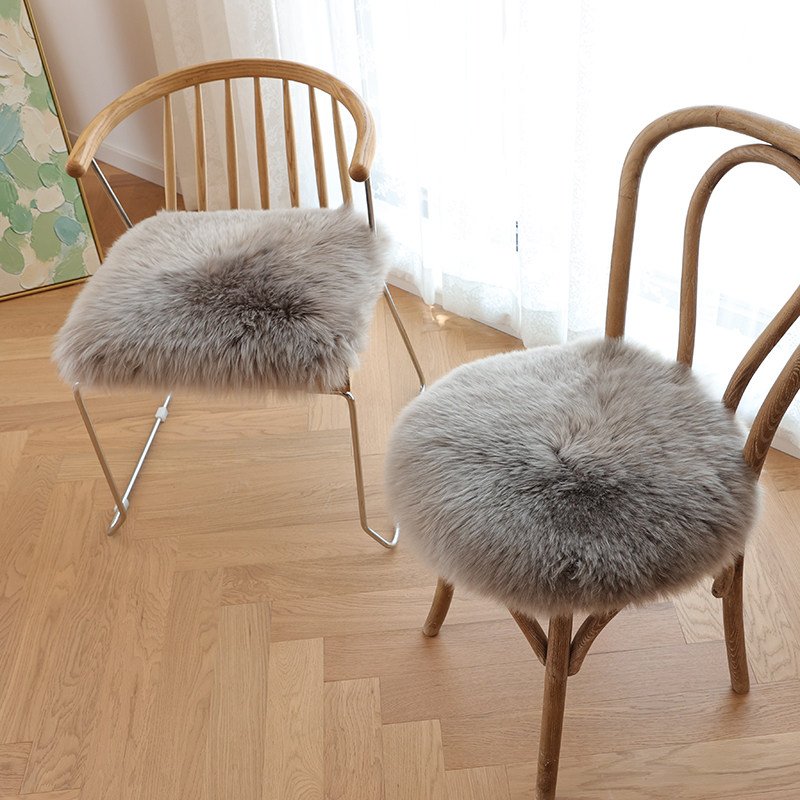 小沙羊毛椅垫纯羊毛圆形沙发垫方垫坐垫凳子垫餐椅垫学生椅子座垫