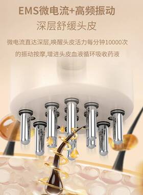 厂家现货上药梳滚珠米诺头皮生发