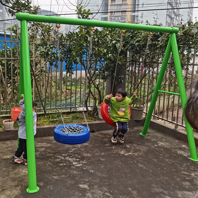 幼儿园户外轮胎荡秋千配件室外玩具儿童单杠吊篮室内家用多人摇篮 - 图1