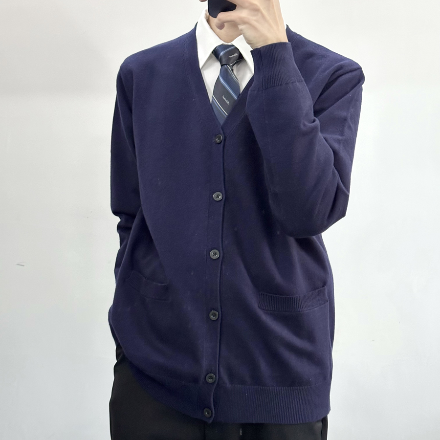 【刺篇】dk男制服基础款纯色日系学院风多色毛衣针织开衫外套上衣 - 图0