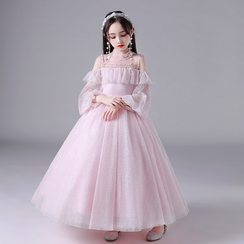 女童礼服公主裙儿童生日晚礼服高端主持人粉色钢琴演出服花童婚纱,淘宝优惠券,粉丝福利购,淘宝优惠卷