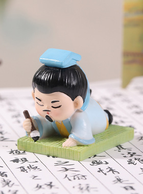 Q版王羲之小摆件书桌励志装饰品