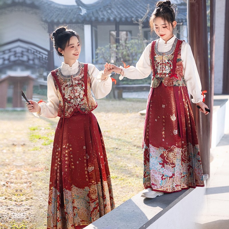 汉服女童马面裙套装2026春秋新款儿童高端织金唐装国风古装亲子装,淘宝优惠券,粉丝福利购,淘宝优惠卷