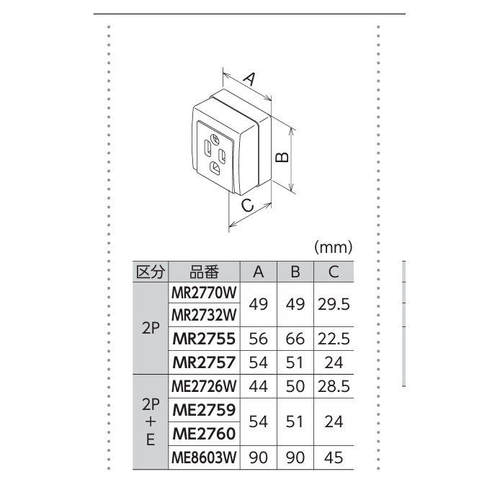 meikosha日本MEIKOSHA明工社20A明装插座ME2760日本空调加热器用 - 图1