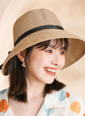 秋印休闲草帽女夏出游出游防晒