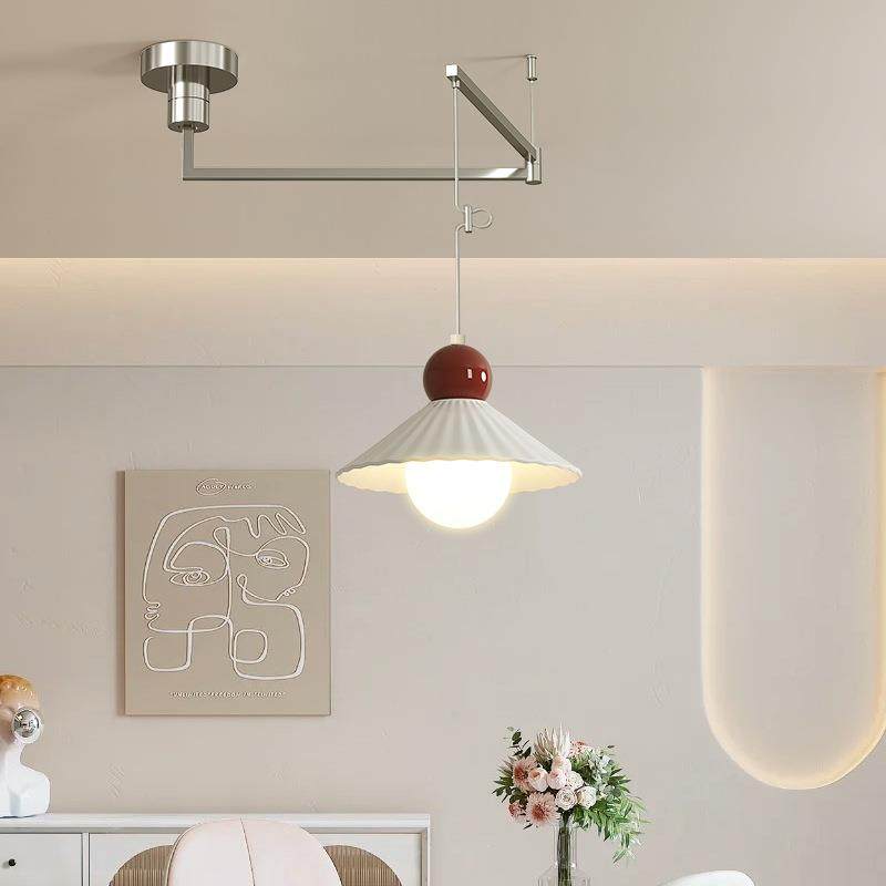 全光谱摇臂陶瓷餐厅吊灯现代简约餐桌灯奶油风可移位饭厅吧台灯,淘宝优惠券,粉丝福利购,淘宝优惠卷