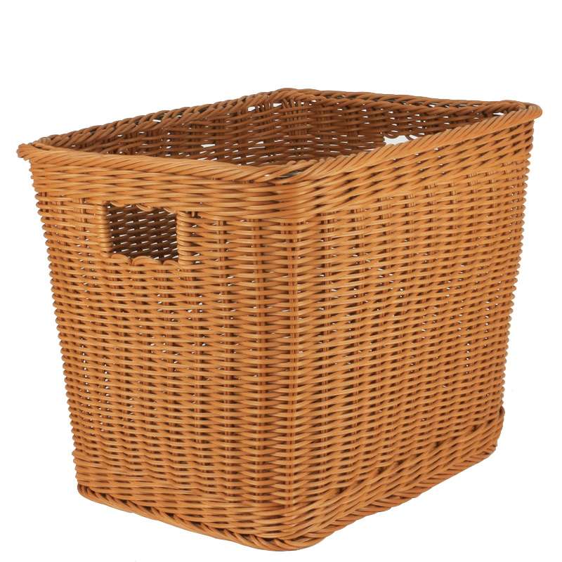 ?方形仿藤收纳桶脏衣箩垃圾桶储物篮筐收纳商用酒店脏衣篮浴室 - 图2