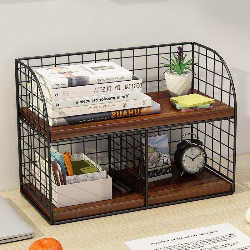 桌面置物架办公桌收纳架桌上书架小型床头飘窗书桌铁艺分层整理架,淘宝优惠券,粉丝福利购,淘宝优惠卷