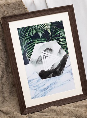 北欧实木相框挂墙定制画框insA4A34k8k海报素描照片框可定制