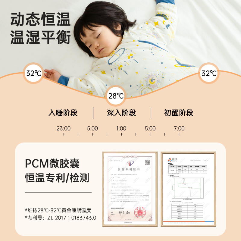 思萌婴幼儿大空间睡袋宝宝一体式春秋薄款防踢被神器纯棉四季通用