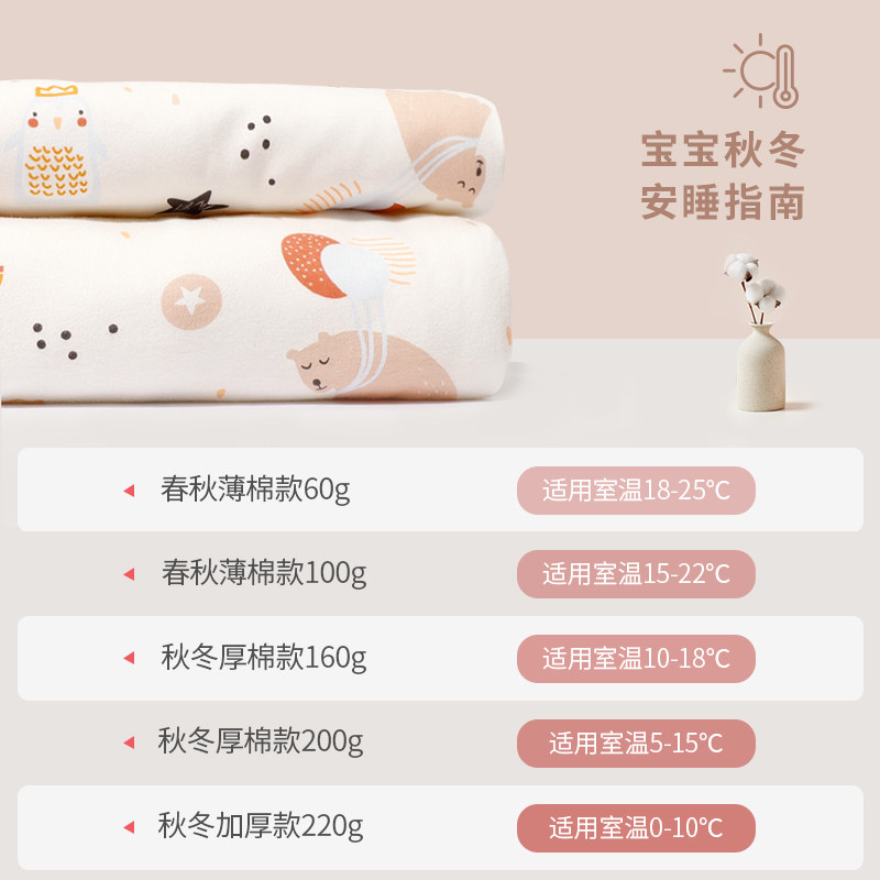 思萌秋冬纯棉宝宝子中大童防踢被 smooms睡袋/防踢被