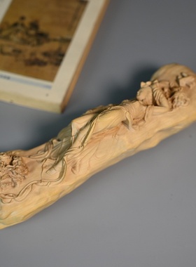 小叶黄杨木雕刻美女实木摆件家居个性玄关装饰摆饰玄关木质工艺品