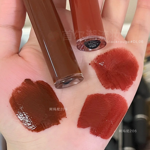 韩国blackrouge唇釉黑胭双层镜面水光DL06焦糖柿棕雾面唇泥显白女 - 图1