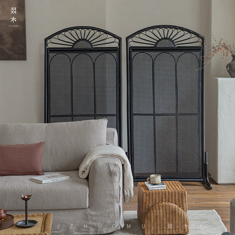 叕木|东南洋藤艺\南洋复古风客厅藤编隔断民宿酒店茶室可移动屏风,淘宝优惠券,粉丝福利购,淘宝优惠卷