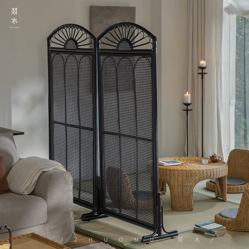 叕木|东南洋藤艺\南洋复古风客厅藤编隔断民宿酒店茶室可移动屏风,淘宝优惠券,粉丝福利购,淘宝优惠卷