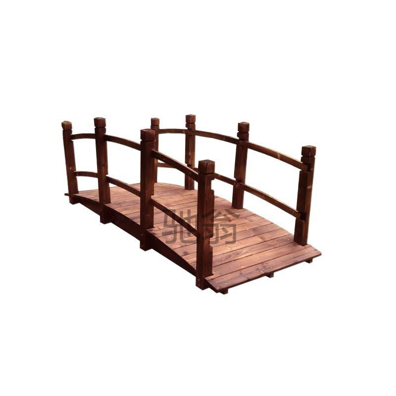 庭院搭桥水上造景水池木桥拱桥木桥桥板户外花园过河木桥防腐木小 - 图2