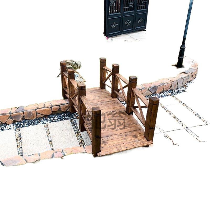 庭院搭桥水上造景水池木桥拱桥木桥桥板户外花园过河木桥防腐木小 - 图3