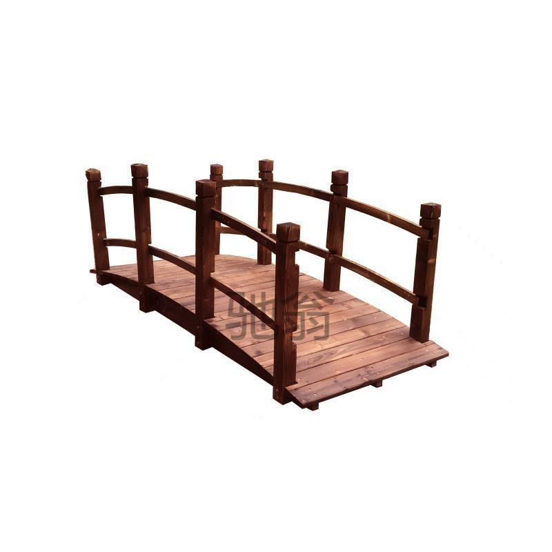 庭院搭桥水上造景水池木桥拱桥木桥桥板户外花园过河木桥防腐木小 - 图1