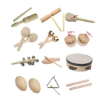 Музыкальные инструменты, детский комплект для детского сада, музыкальные учебные пособия, погремушка, бубен, маракас, раннее развитие, образование и воспитание детей