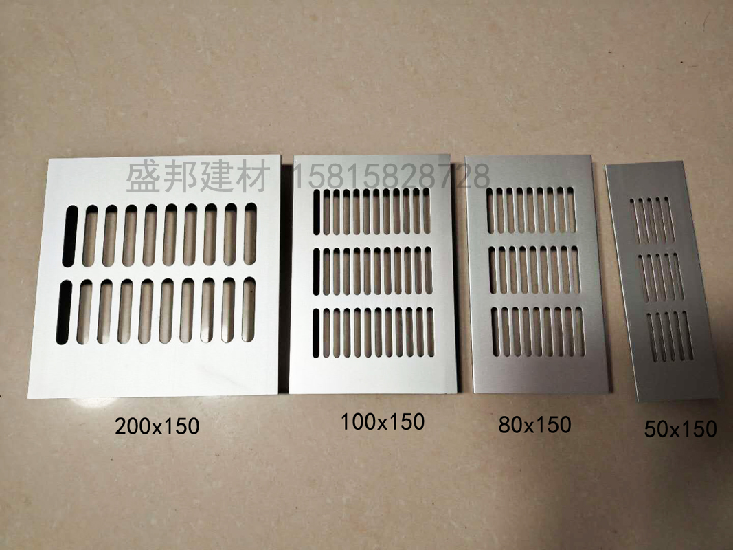 橱柜鞋柜通风格栅通气孔冲孔散热出风口多孔板散热孔长方孔透气网 - 图2