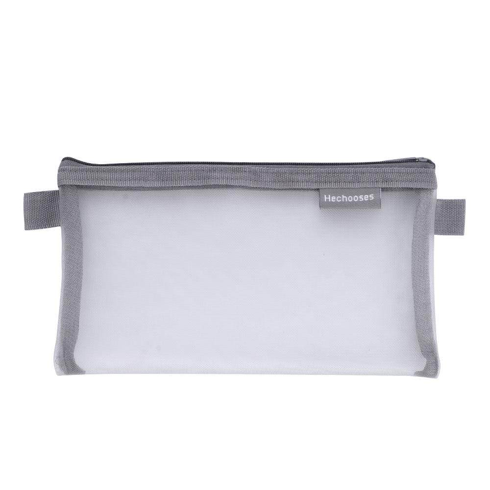 简约透明网纱笔袋收纳袋 学生考试专用便携笔袋大容量文具袋,淘宝优惠券,粉丝福利购,淘宝优惠卷