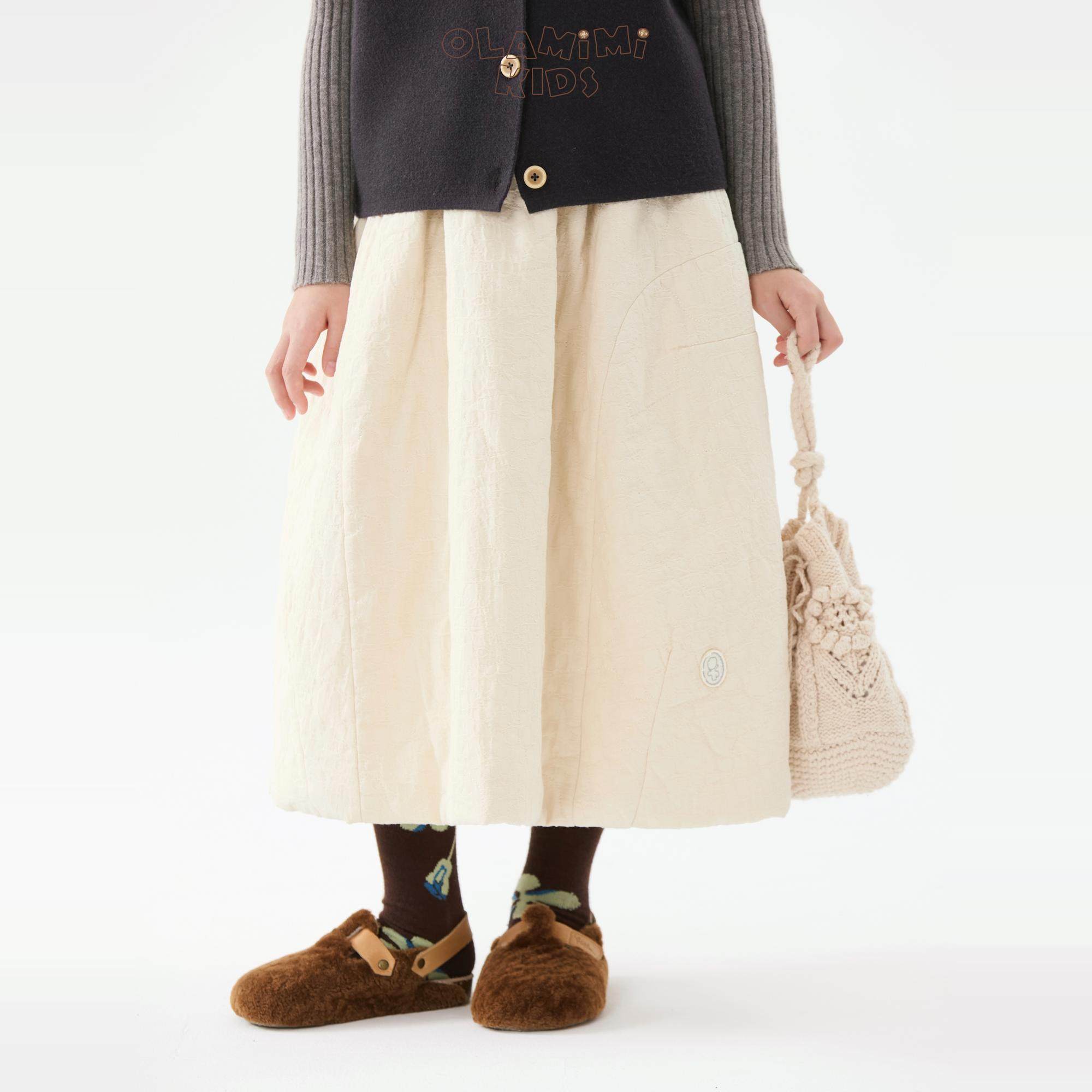 OLAMIMI定制 2024冬 亲子简约高级感精致大气夹棉保暖中长款半裙,淘宝优惠券,粉丝福利购,淘宝优惠卷
