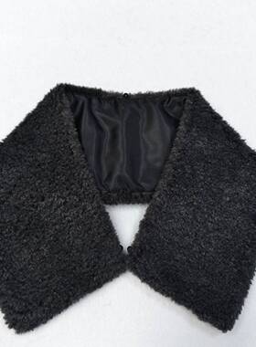 羊羔毛领子羽绒服皮衣牛仔衣领子