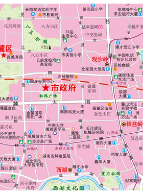 2026新版长沙城区地图贴图防水