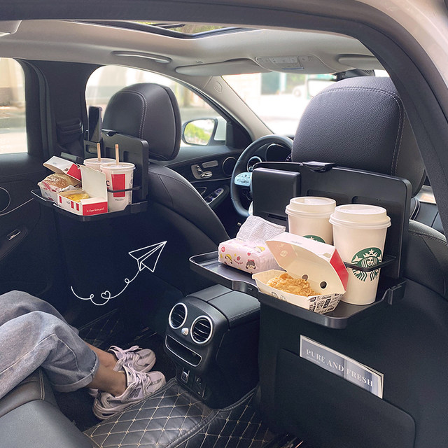 Car small table plate rear seat multi-functional car dining table foldable storage dining table computer laptop stand