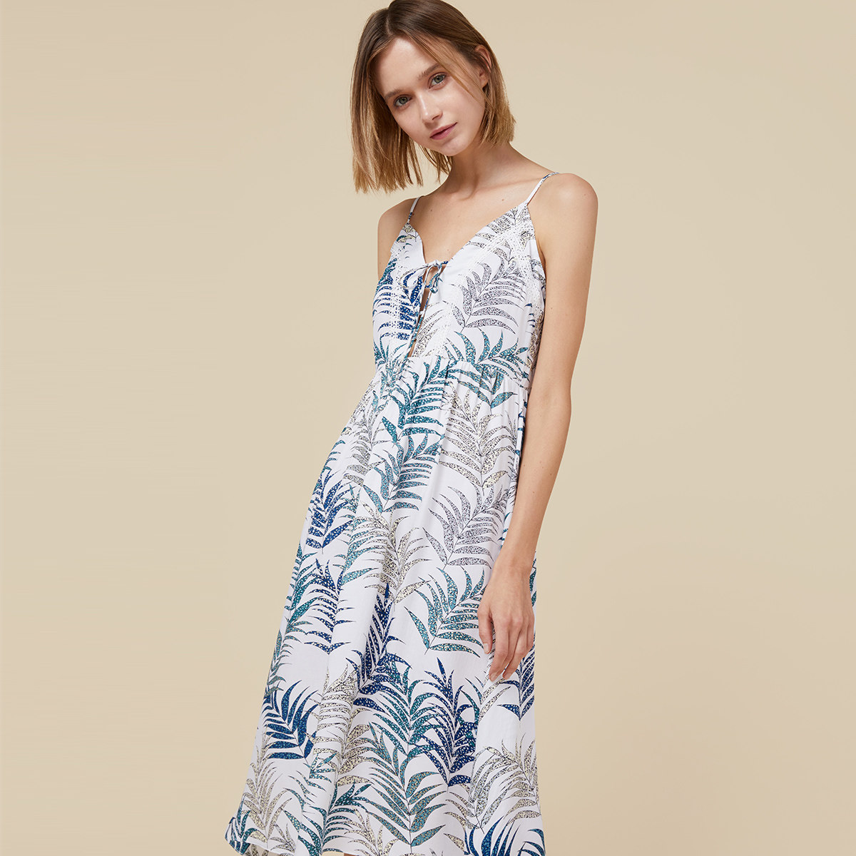 pjm夏薄款吊带性感印花连体睡裙 PJM睡裙