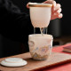 Suet-fat jade porcelain ຊຸດຊາເດີນທາງແບບພົກພາຂອງຈີນ