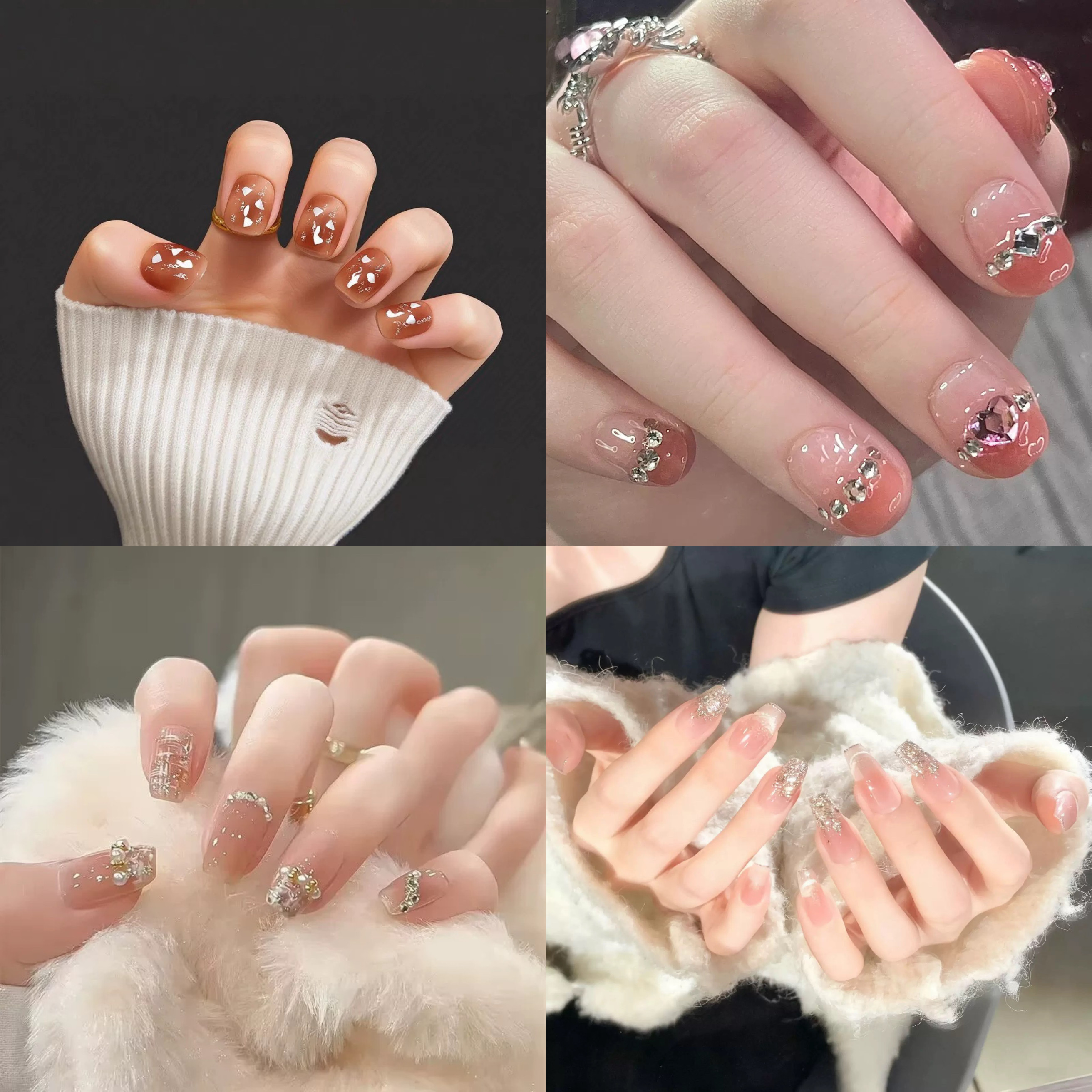 「她非池物」气质手工穿戴甲碎钻蝴蝶爱心级感美甲穿戴甲24片,淘宝优惠券,粉丝福利购,淘宝优惠卷